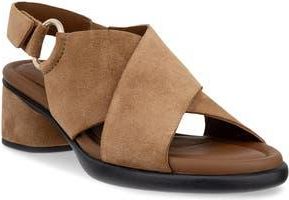 Ecco Cross Strap Slingback Sandal in Camel at Nordstrom Rack, Size 8-8.5Us / 39Eu