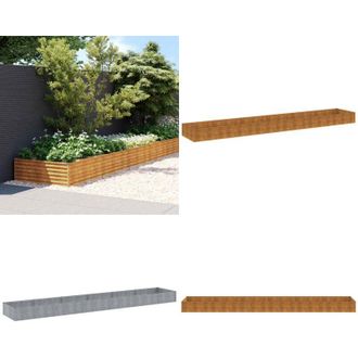 vidaXL Fioriera Rialzata da Giardino 579x100x36 cm in Acciaio Corten - Fioriera rialzata - Acciaio corten