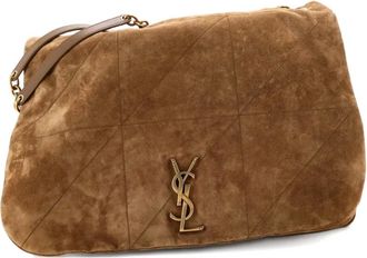 Saint Laurent Borsa a spalla Jamie 4.3 grande in pelle scamosciata trapuntata - Marrone