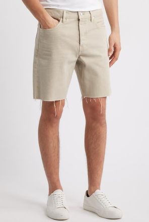 Frame Denim Raw Hem Relaxed Denim Shorts in Beach Sand at Nordstrom, Size 31