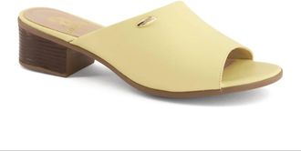Andrea Womens Comfort Slip On Sandal In Yellow