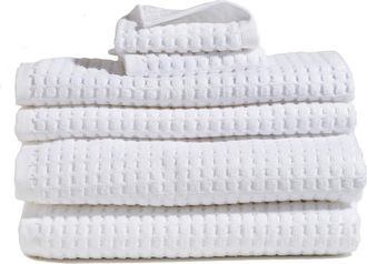 DKNY Quick Dry 6-Piece Bath Towel, Hand Towel & Washcloth Set in White at Nordstrom