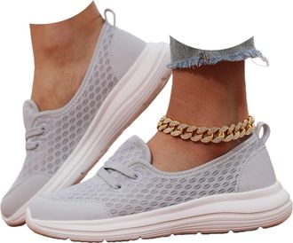 Generic Orthopedic Shoes for Women 2026 Wide Width Soft Sole Mesh Cushion Sole Comfortbale Wedge Sneakers Breathable Slip On Arch Support Non-Slip Shoes Knit 