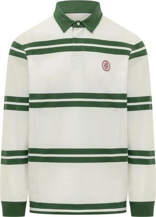 Dr&ocirc;le de Monsieur Gestreepte Polo - Heren - Polos - Groen - L - Katoen - Tops