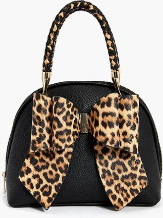 Like Dreams Womens Bow Handbag In Black