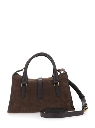 Mulberry Womens Handbag Roxanne Brown Suede Calf Leather Handbags Hand Bags