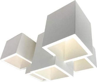 Trade Shop Trade Shop Traesio - Trade Shop - Lampada In Gesso A 5 Cubi Da Soffitto Lampadario Supporto Faretti Gu10 Gs-c06-5