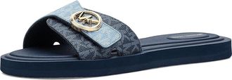 Michael Kors Mk Pool Slides Womens Sandals Chambray : 10 M, Synthetic