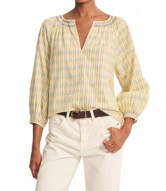 Velvet Campbell V-Neck Top In Buttercup