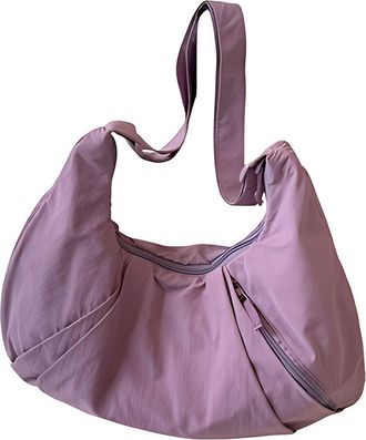 Generic Womens Sports Shoulder Bag, Large Capacity Tote Bag, Nylon Crossbody Bag with Adjustable Strap, Applies to Fitness and Travel (purple,42 * 11 * 24cm)