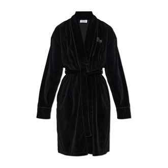 Moschino Bata de la l&iacute;nea Active - Nightwear & Lounge - Mujer - Negro - XS