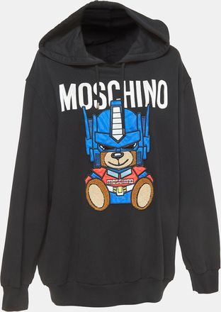 Moschino Couture Black Transformer Teddy Cotton Hoodie