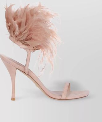 Stuart Weitzman feather 100 sandals in suede leather