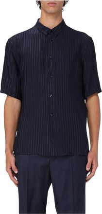 Saint Laurent Heren, Overhemden, Blauw, Maat: 2XS