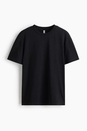 H&M T-Shirt in Loose Fit - Schwarz