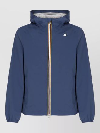 K-Way hooded waterproof short jacket elastic cuffs