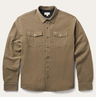 Stetson Mens Corduroy Shirt Jacket In Brown
