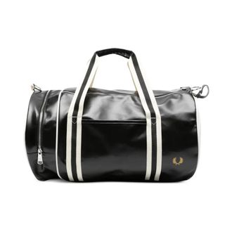 Fred Perry Classic Barrel Bag - Heren - Weekendtassen - Zwart - ONE Size - Polyester - Tassen