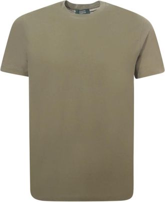 Zanone Groene Slim Fit Katoenen T-shirt - Heren - T-shirts - Groen - 3XL - Katoen - Tops