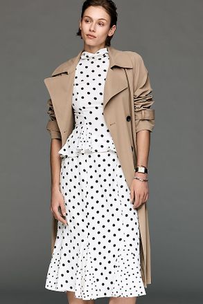 Maeve Godet Flare Midi Skirt