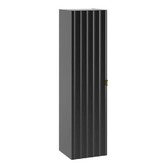 Petits Meubles Columna de pared negra paneles de melamina y mdf negro