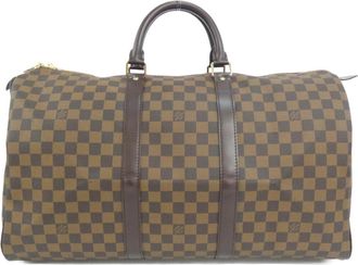 Louis Vuitton Brown Coated Canvas Boston Bag (Pre-Owned)