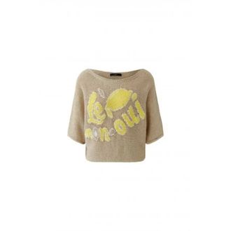 Oui Round-neck Knitwear, female, Brown, XL, Pullover