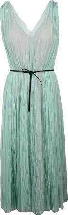 Fabiana Filippi Lange Tulle Jurk - Dames - Casual kleedjes - Groen - XS - Polyester - Kleedjes