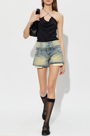 Misbhv Spaghetti Strap Top, Womens, Black