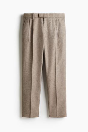 H&M Elegante Hose aus Leinenmix in Regular Fit - Beige