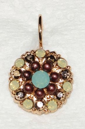 Mariana Womens Serai Guardian Earrings In Pacific Opal / Brown Pearl/ Gold/ White