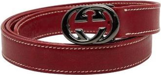 Gucci Pre-owned Belts, female, Red, Size: ONE SIZE Pre-owned Vintage Leather Belt