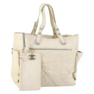 Chanel Pre-owned Tote Bags, female, White, Size: ONE SIZE Pre-owned Vintage Tote Bag