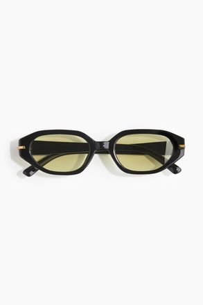 H&M Eckige Sonnenbrille - Schwarz