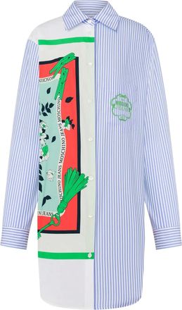 Moschino Chemisier Patchwork Lace - Blu