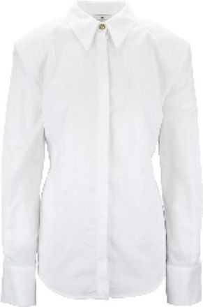 Elisabetta Franchi Shirt - Dames - Overhemden - Wit - L - Katoen - Overhemden