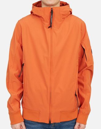 C.P. Company Mens Shell-R Hooded Jacket - Harvest Pumpkin - Orange - Size: 40/Regular
