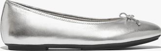 FitFlop Womens FitFlop DELICATO BOW SOFT Womens Ballet Flats Silver - Size: 3