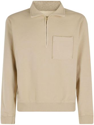 Fortela Poloshirt met halve rits - Beige