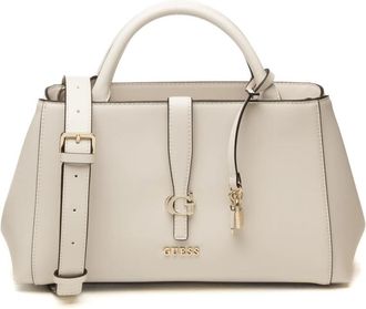 Guess Carrie Girlfriend Satchel - Dames - Handtassen - Wit - ONE Size - Tassen