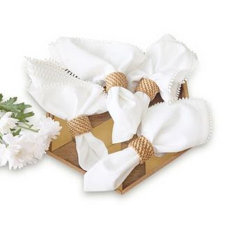 Solino Home Linen Dinner Napkins - Maddie, 20 x 20 in White at Nordstrom, Size Large
