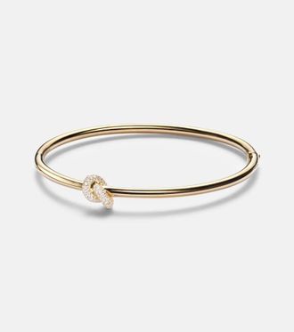 Engelbert Legacy Knot 18kt gold bangle with diamonds