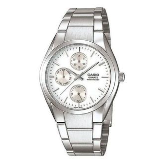 Casio Stainless Steel Strap Quartz Waterproof Mens SilverWhite Analog MTP-1191A-7ADR