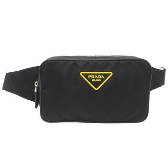 Prada Black Nylon Leather Sling Bag (Pre-Owned)