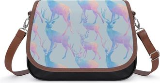 Generic Pastel Colored Deer Fashion Womens Crossbody Bags Novelty Handbag Shoulder Bag Purse