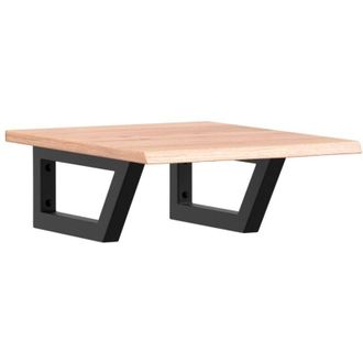 vidaXL Estante De Lavabo De Pared De Acero Y Madera Maciza De Roble Vidaxl