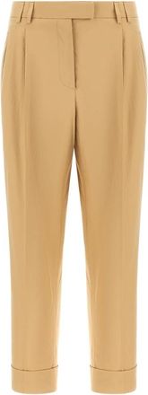 Alberto Biani Albertino Pants - Dames - Vrijetijds broeken - Beige - L - Katoen - Broeken