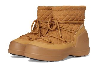 Moon Boot Mezzaluna Quilted Mid Wp Womens Cold Weather Boots Brown : EU 36 (US Womens 5.5) B - Medium, Synthetic