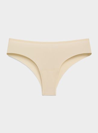 Miiyu Womens Mini-rib laser-cut Brazilian panty Recycled nylon