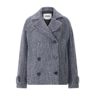 Msgm Chaqueta cruzada - Jackets - Mujer - Azul - 2XS